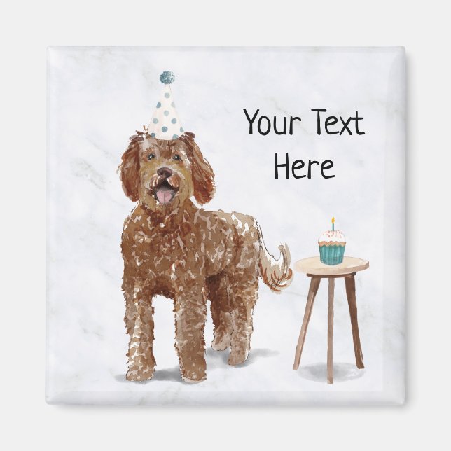 Íman Labradoodle Imagem personalizada (Frente)