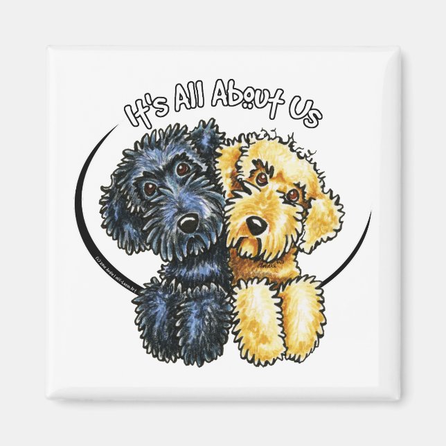 Íman Labradoodles Black Yellow IAAU (Frente)