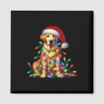 Íman Labrador Christmas Lights Santa Hog Lover<br><div class="desc">Labrador Christmas Lights Santa Hog Lover</div>