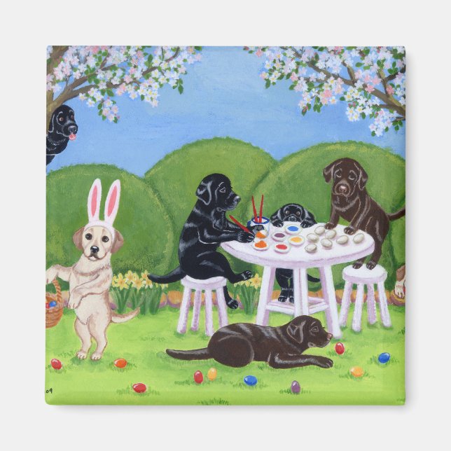 Íman Labrador e Ovos de Páscoa (Frente)