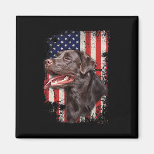 Íman Labrador Labs Bandeira Patriótica Americana 4 De J