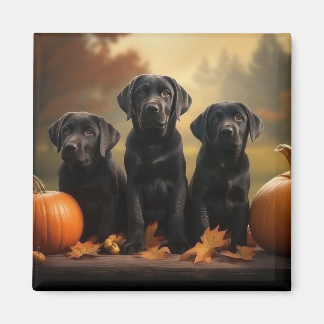 Íman Labrador Puppy Autumn Delight Pumpkin (Frente)
