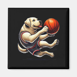 Íman Labrador Retriever Atirando Basquete
