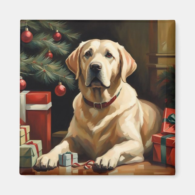 Íman Labrador Retriever Christmas (Frente)