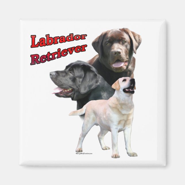 Íman Labrador Retriever Trio 2 - Magnet (Frente)