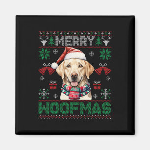 Íman Labrador Retrievers Feliz Natal Woofmas Dog Lo