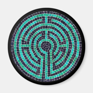Íman LABYRINTH III Round Magnet - Preto
