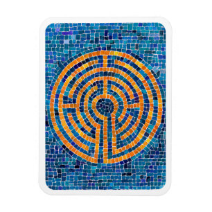 Íman LABYRINTH IV 3x4 Magneta flexível - Branco