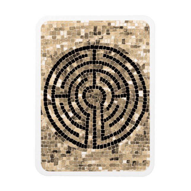 Íman LABYRINTH V 3x4 - Magneta flexível - Branco (Vertical)