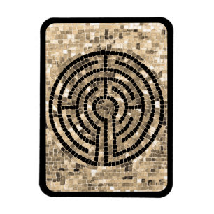 Íman LABYRINTH V 3x4 - Magneta flexível - Preto