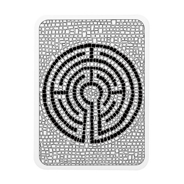 Íman LABYRINTH VII 3x4 Magneta flexível - Branco (Vertical)
