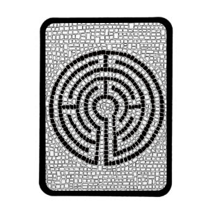 Íman LABYRINTH VII 3x4 Magneta flexível - Preto