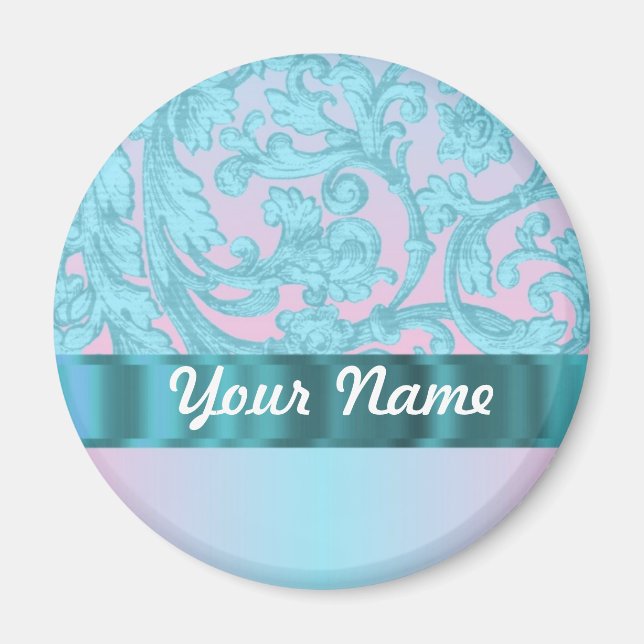 Íman Lace azul-úmido rosa (Frente)