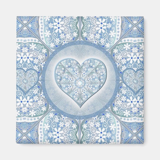 Íman Lace cerâmico Azul claro (Frente)