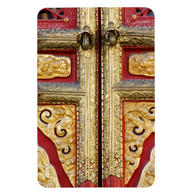 Íman Lace de Metal Dourado na Porta (Vertical)
