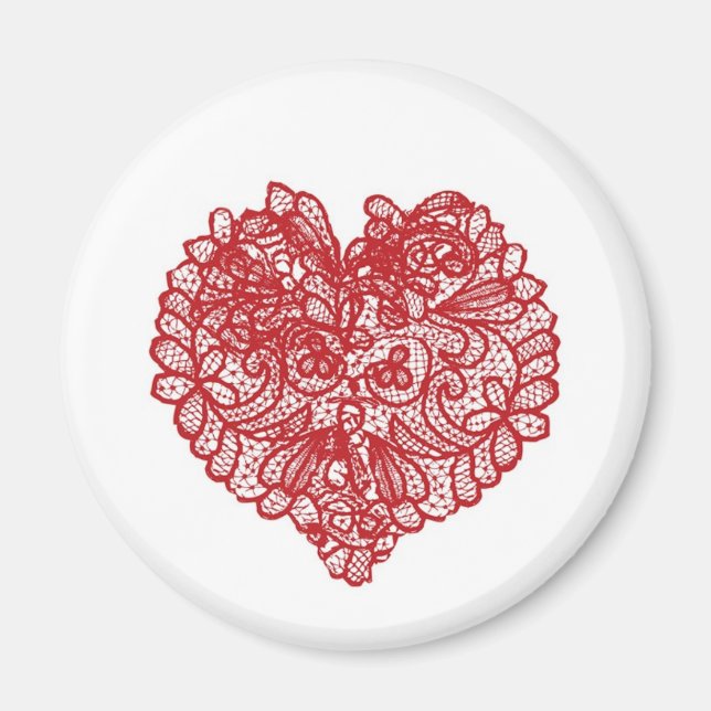 Íman Lace Heart Magnet (Frente)