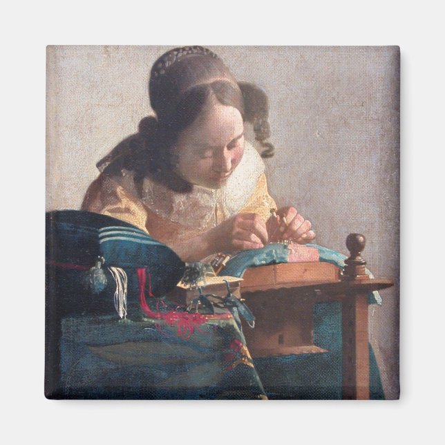 Íman Lacemaker, Johannes Vermeer, 1669-1670 (Frente)