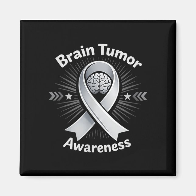 Íman laço de conscientização do tumor cerebral em maio  (Frente)