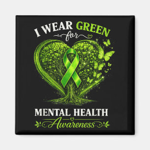 Íman Laço Mental Verde Saúde Mental