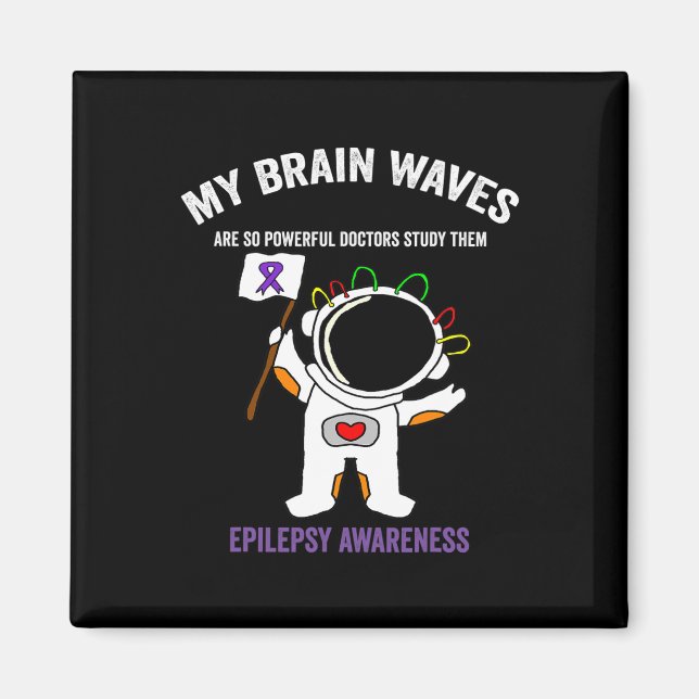 Íman Laço Roxo de Conscientização da Epilepsia - Tema E (Frente)