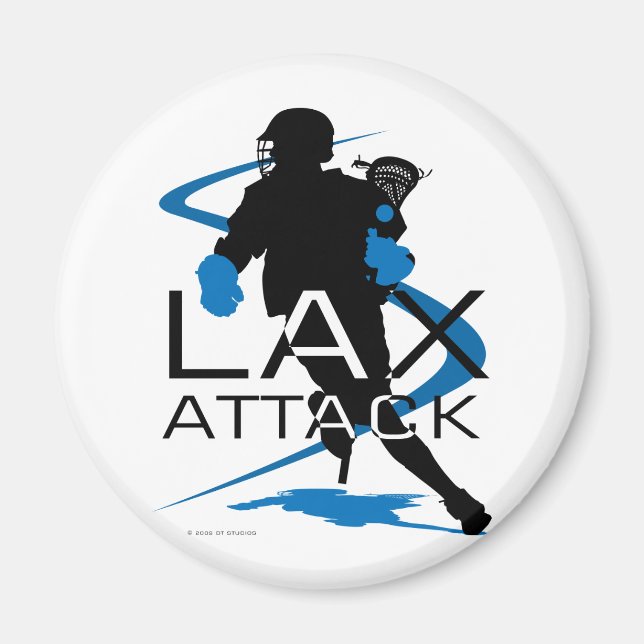 Íman Lacrosse Boys LAX Attack Blue (Frente)