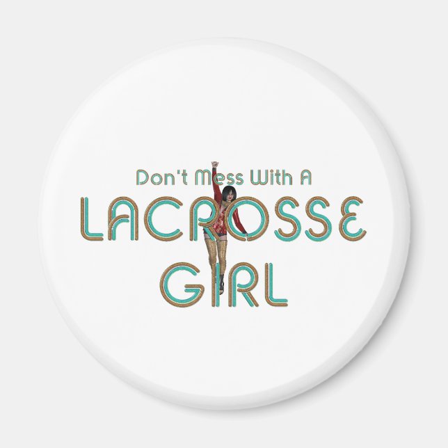 Íman Lacrosse Girl DMW Magnets (Frente)