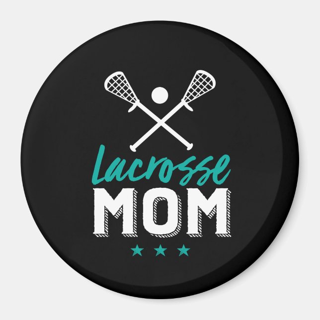 Íman Lacrosse Mãe Orgulhosa Mãe do Jogador de Esporte (Frente)
