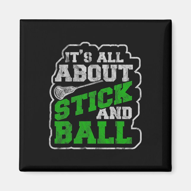 Íman Lacrosse Shirts Mens Lax Stick (Frente)