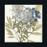 Íman Lacy Leaves - Flores e Verde<br><div class="desc">Lacy deixa-me por desconhecido. Apresenta flores azuis com verde.</div>