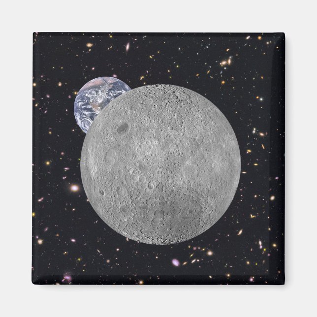 Íman Lado escuro ou extremo do céu estrelado da Lua (Frente)