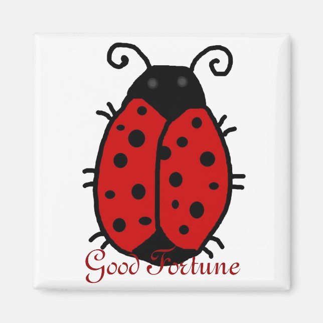 Íman Lady Bug: Boa fortuna, bom ímã da Fortuna (Frente)