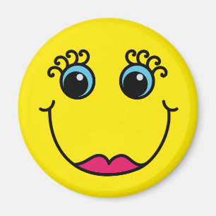 Íman Lady Emoji Face Amarela