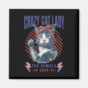 Íman Lady Gato Louca Para Kamala Harris Para Presidente