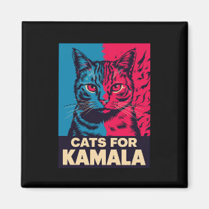 Íman Lady Gato Sem Fios Está Votando Kamala Harris 2024