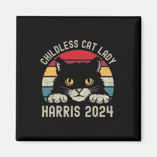 Íman Lady Gato Sem Fios Para Kamala Harris 2024 Retro B