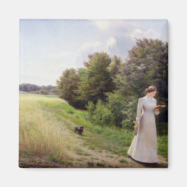 Íman Lady in White Reading (Frente)