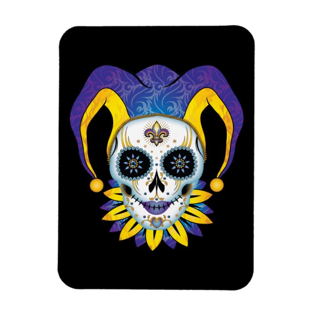 Íman Lady Jester Skull (Vertical)