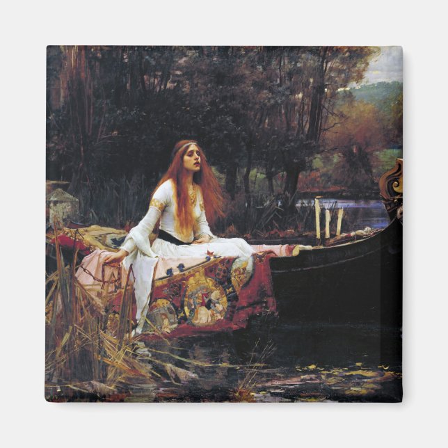 Íman Lady Of Shallot no Barco J.W. Waterhouse Fine Art (Frente)