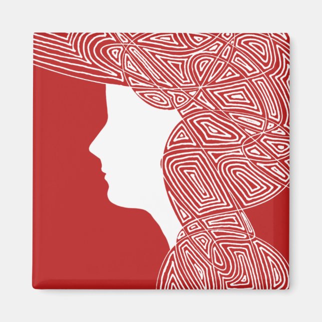 Íman Lady Red Magnet (Frente)