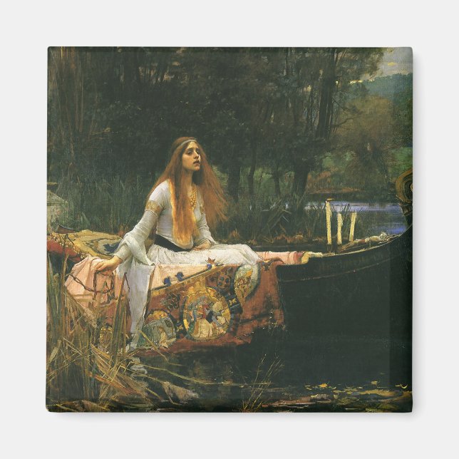 Íman Lady Shalott On Boat por John William Waterhouse (Frente)