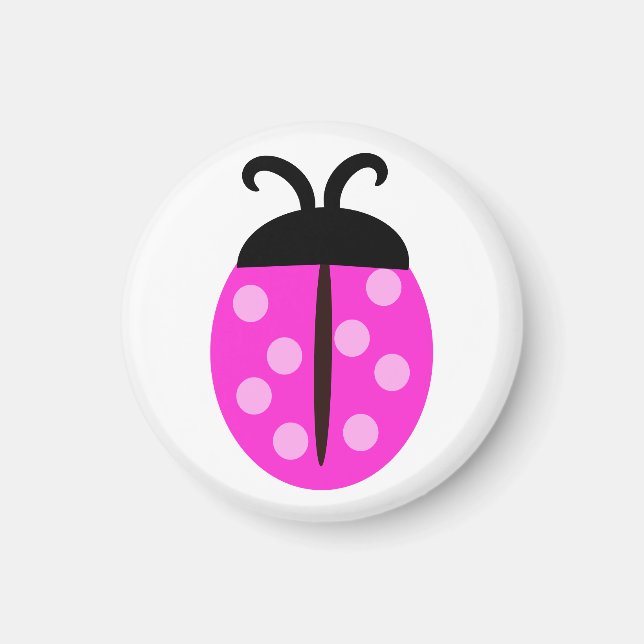 Íman Ladybug Cor-de-rosa (Frente)