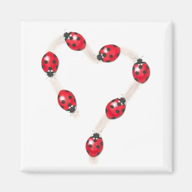 Íman Ladybug Heart Magnet (Frente)