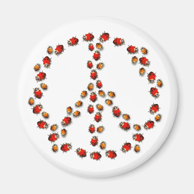 Íman Ladybug Peace Magnet (Frente)