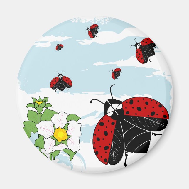 Íman ladybugs em voo (Frente)