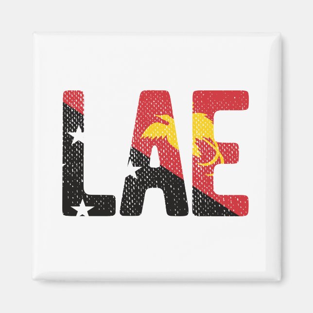 Íman Lae com Bandeira Papua-Nova Guiné (Frente)