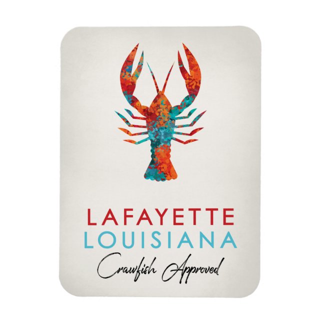 Íman Lafayette Louisiana Crawfish Bright (Vertical)