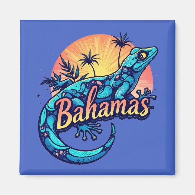 Íman Lagarto das Bahamas Caribenho (Frente)