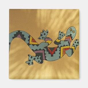 Íman Lagarto geco pintado na parede, Tucson, Arizona,