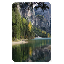 Lago alpino e reflexos - ímã fotográfico