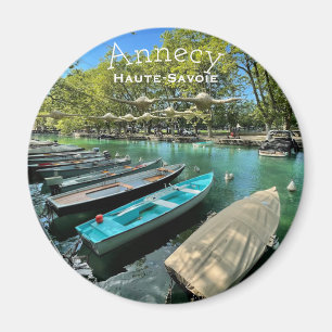 Íman Lago Annecy, Haute-Savoie Round Magnet